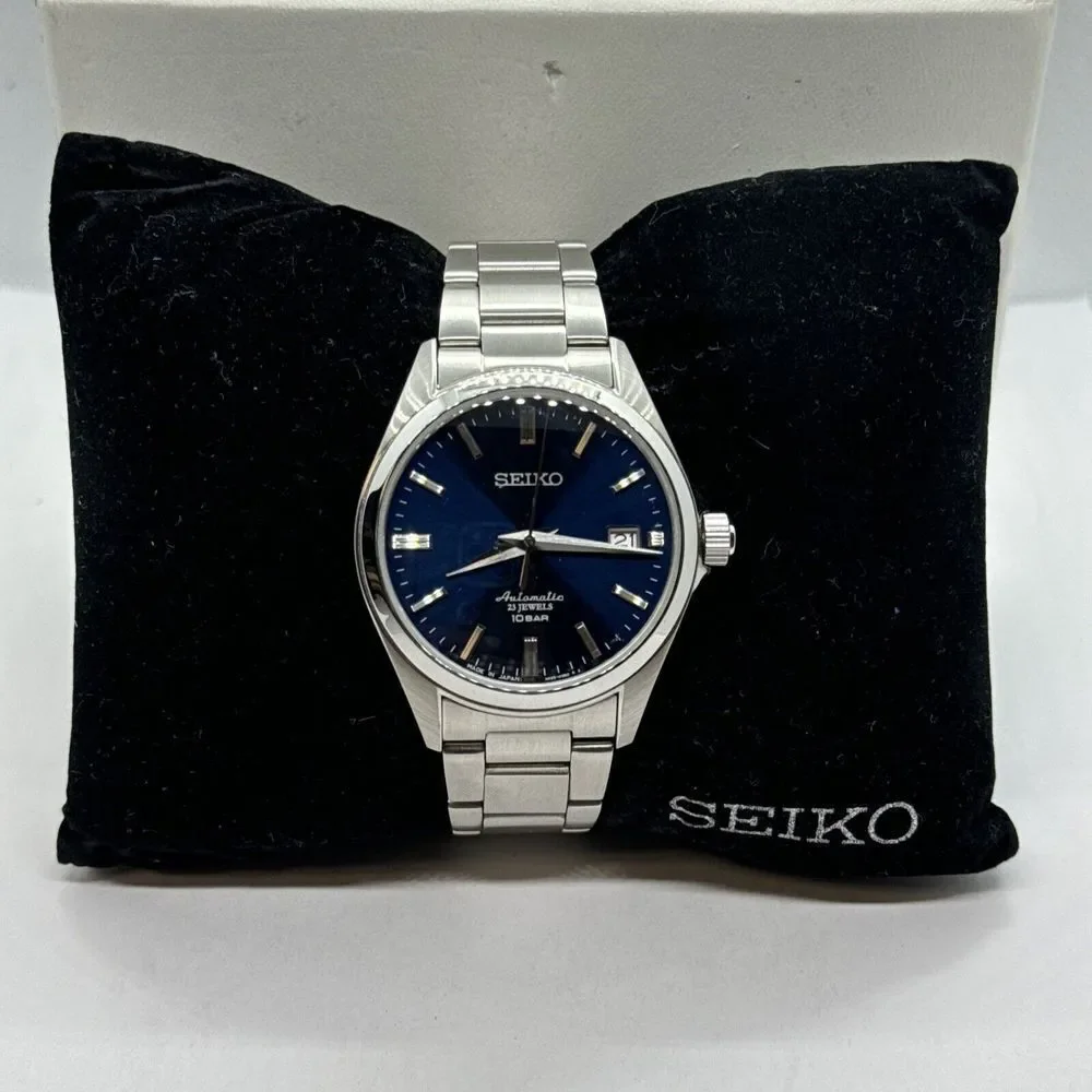 Seiko SZSB013 Men's Silver Stainless Steel Analog Dial Automatic Watch JNA97